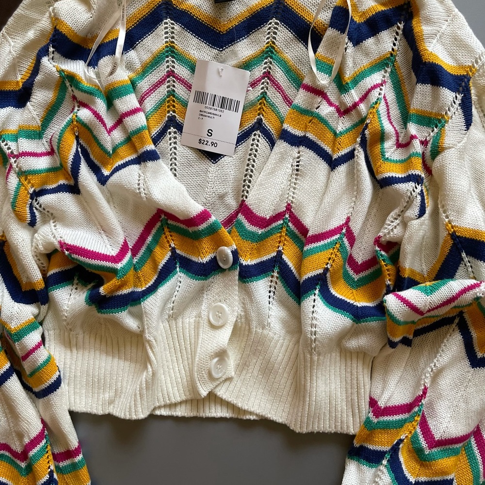 Striped Crop Cardigan | FOREVER21